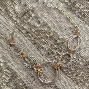 Mixed metal necklace. New without tags